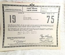 Reading Railroad Wall Steet And Crusader Pennsylvania Liquor License.  1975 picture
