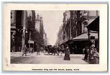 Sydney NSW Australia Postcard Intersection King and Pitt Streets c1910 picture
