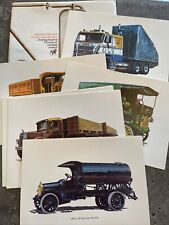 Vintage MACK TRUCK Anniversary Prints Set of 12 Models Original Envelope picture