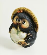 Shigaraki ware Tanuki Japanese Raccoon Dog Pottery Lucky Charm Good luck picture