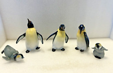 Vintage Porcelain Emperor Penguins Figures 5 Lot picture