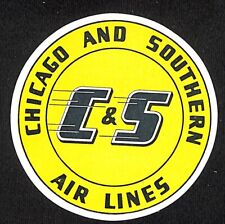 Chicago and Southern Air Lines (1933-53) Gum Label Scarce VGC picture