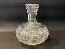 Vintage American Brilliant Cut Glass Crystal Glass Carafe Liquor Wine Decanter picture