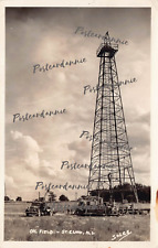 RPPC St Elmo IL Illinois Loudon Oil Field Well Tank Exxon Photo Vtg Postcard B17 picture