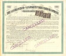 San Francisco and San Joaquin Valley Railway Co. signed by B. Spreckles - Stock  picture