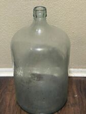 Antique French 1920’s DemiJohn Ice Blue Carboy Hand Blown 5-6 Gal picture