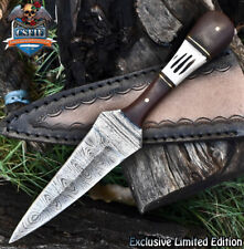CSFIF Hot Item Hunting Knife Damascus Mixed Material Wooden Bolster Sports picture