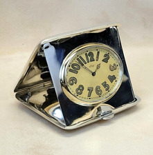Stellar 1925 Theodore B. Starr, Inc NYC Sterling Silver Cased Swiss Travel Clock picture