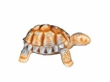 Wade Vintage 70s Porcelain Turtle Tortoise Earth Tone Paper Weight Brown Tan picture