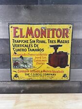Vintage “El Monitor” Painted Metal Sign picture