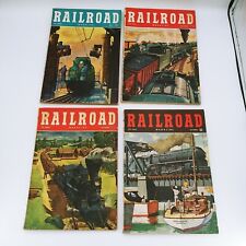 Rare Vintage 1949 set of 4 Railroad Magazines May Oct Sept Dec GC intact GC picture