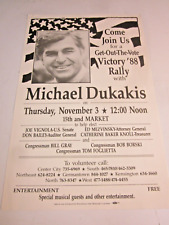 Michael Dukakis Presidential Campaign Poster  1988 Election picture