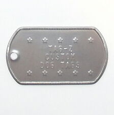 2 Military Dog Tags Custom Embossed - GI ID Tags - Personalized Tag Replacement picture