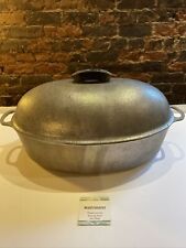 VTG Xtra Lg 8qt CLUB ALUMINUM Hammered Cookware Oval ROASTER Pan w/ LID 16”x10” picture