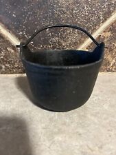 Vintage Miniature Cast Iron Hanging Cooking Pot picture