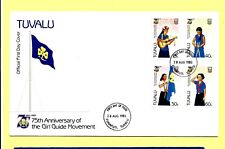 1985 TUVALU 75th Anniv. FDC Guides Stamp Cover Envelope Girl/Boy Scout fdc#5178 picture