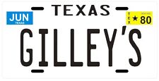 Gilley's night club and bar 1980 Texas License plate picture
