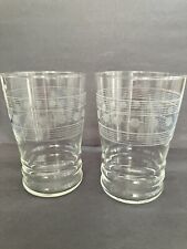 Vintage Etched Tumbler Glasses -Set Of Two (12oz.) picture