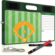 Baseball Dry Erase Board for Coaches 15X10.5 Double Sided Baseball Lineup Board  picture