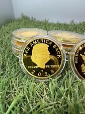 2024 Donald Trump President Gold Coin TAKE AMERICA BACK Coins - 1pc Set - USA picture