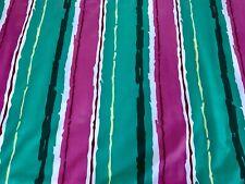 Hasta La Vista Watermelon Abstract Atomic Stripe Barkcloth Era Vintage Fabric picture