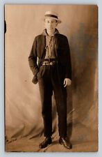 1904-1920s RPPC Man From East Deering Maine Classic Fashion ANTIQUE Postcard picture