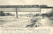 Postcard 1906 Wisconsin Eau Claire Omaha Railway Bridge Dells Dam WI24-3855 picture