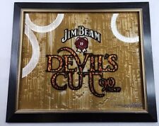 Vintage 2012 Jim Beam Devils Cut 90 Proof Framed Mirror 26 x 22 O.D. picture