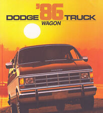 1986 Dodge Truck Van Wagon Vintage Original Dealer Sales Brochure READ picture