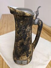 Vtg. MCM large lava glazed pottery beer stein. W. Germany, signed. picture