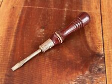 Vintage 145mm Red Wooden-Handled Slotted Screwdriver Tool Kit Hand Plane Bicycle picture