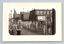 RPPC Postcard Uknown Troops or Officers Marching in Parade picture