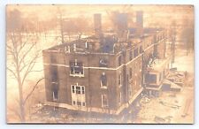 Postcard RPPC Hepburn Hall Destroyed by Fire 1908 Oxford Ohio Miami University picture