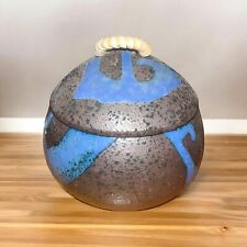 Kotobuki Small Ceramic Bowl With Lid Lava Glaze picture
