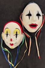 RARE Pair Cast of Thousands Claudia Cohen San Fransisco Ceramic Wall Masks 1978 picture