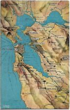 Original 1915 Mitchell Electric Railroad Map Postcard SAN FRANCISCO Unposted picture