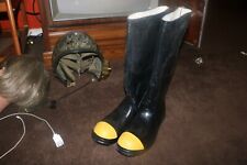 NOS vintage 70s 80s US military M2A1 rubber toxilogical boots size 8 steel toe picture