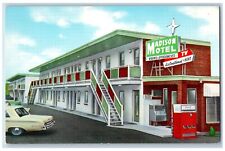 Ocean City Maryland Postcard Madison Motel Baltimore Ave. c1960 Vintage Antique picture
