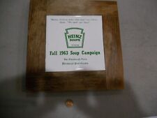 Vintage Heinz Soups Fall 1963 Soup Campaign Plaque picture