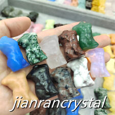 100pc Mix Natural Quartz Male Model Carved Crystal Skull Healing Wholesale picture