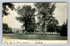 Bradford PA-Pennsylvania, Residence Of CP Collins, Vintage c1906 Postcard picture