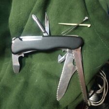 Victorinox Switzerland Trekker  Black Serrated Multi Knife & 2 Blade Grafter picture