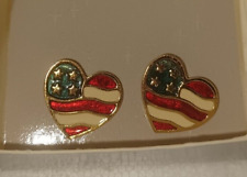 Avon Heart Of America Earrings Surgical Steel Post picture