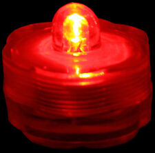 Submersible Waterproof Battery LED Tea Light ~ Wedding Decoration~Red~ 10 Pack picture
