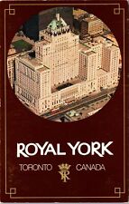 VINTAGE POSTCARD AERIAL VIEW OF THE ROYAL YORK HOTEL DOWNTOWN TORONTO c. 1970s picture