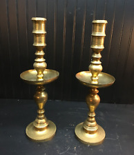 VTG Pair  Large SOLID BRASS CANDLE STICKS 20