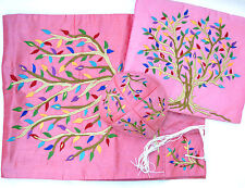 New set Tallit+kippa+bag Embroidered Silk 16X70