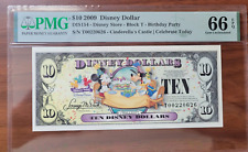 2009 PMG 66 Disney / Disneyland Dollars $10 Bill - Birthday Party picture