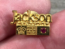 Jackson Health System Lapel Hat Jacket Vest Pin Tie Tack Back 1/10 10KD picture