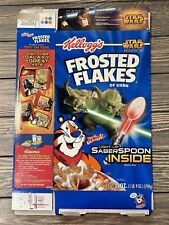 2005 Kellogg's FROSTED FLAKES Cereal Box Star Wars Yoda 25 Oz Empty Box picture